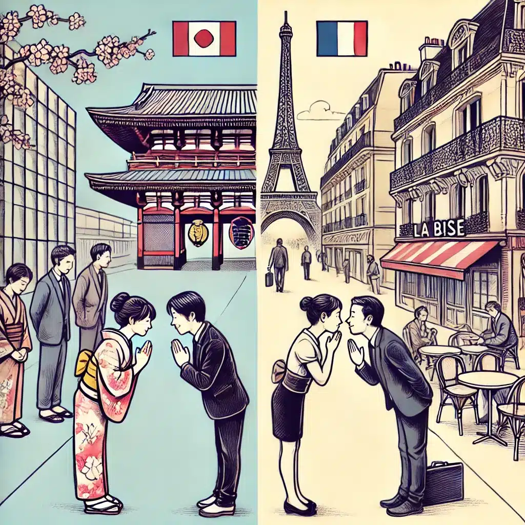 Différence de salutation dans la culture japonaise et française